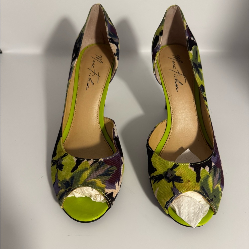 Marc Fisher Women's Multicolor Peep Toe Heels